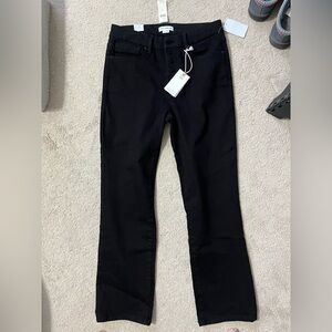 Black button fly Good American jeans, size 10